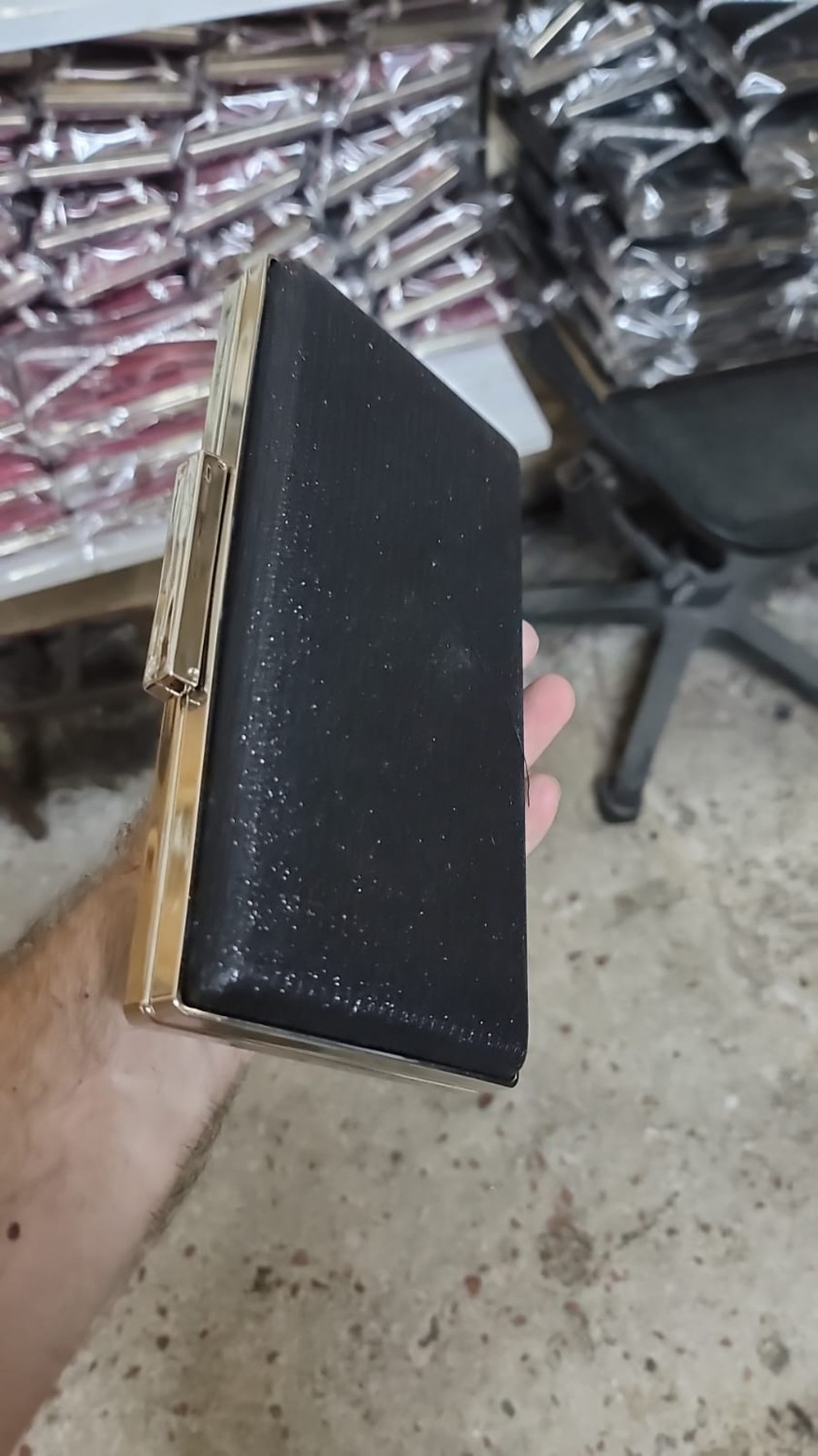 Lwh Siyah Uçtan Taşlı Model Abiye Çanta görsel 2