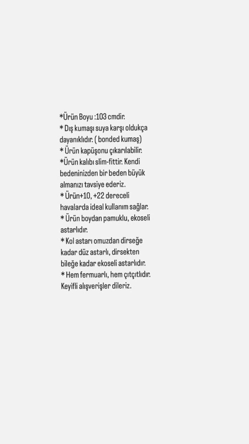 TUTveAL Collection Kadın Suya Dayanıklı Büyük Beden Trençkot Uzun Kapüşonlu Trençkot Bonded Kumaş Içi Ekoseli Trençkot görsel 7