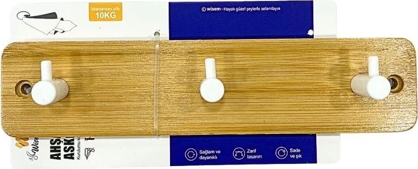 Just Cheap Store Ahşap 3'li Askı