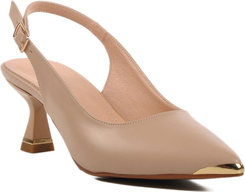 Ayakmod 357140 Z Bej Kadın Topuklu Ayakkabı Stiletto