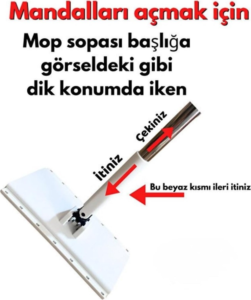 Özkaya Store Döner Başlıklı Mini Temizlik Paspası, Hijyenik Temassız Kullanım,ıslak Mendil Uyumlu,tüm Bezlerle Uyumlu Akıllı Mop (Tembel Mop) görsel 2