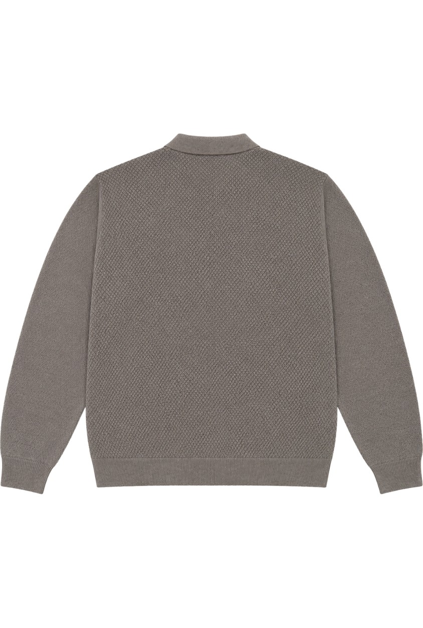 Battal Moda Erkek Büyük Beden Bordo Atlas Polo Yaka Fermuarlı Triko Kazak 5xl-6xl-7xl-8xl görsel 5