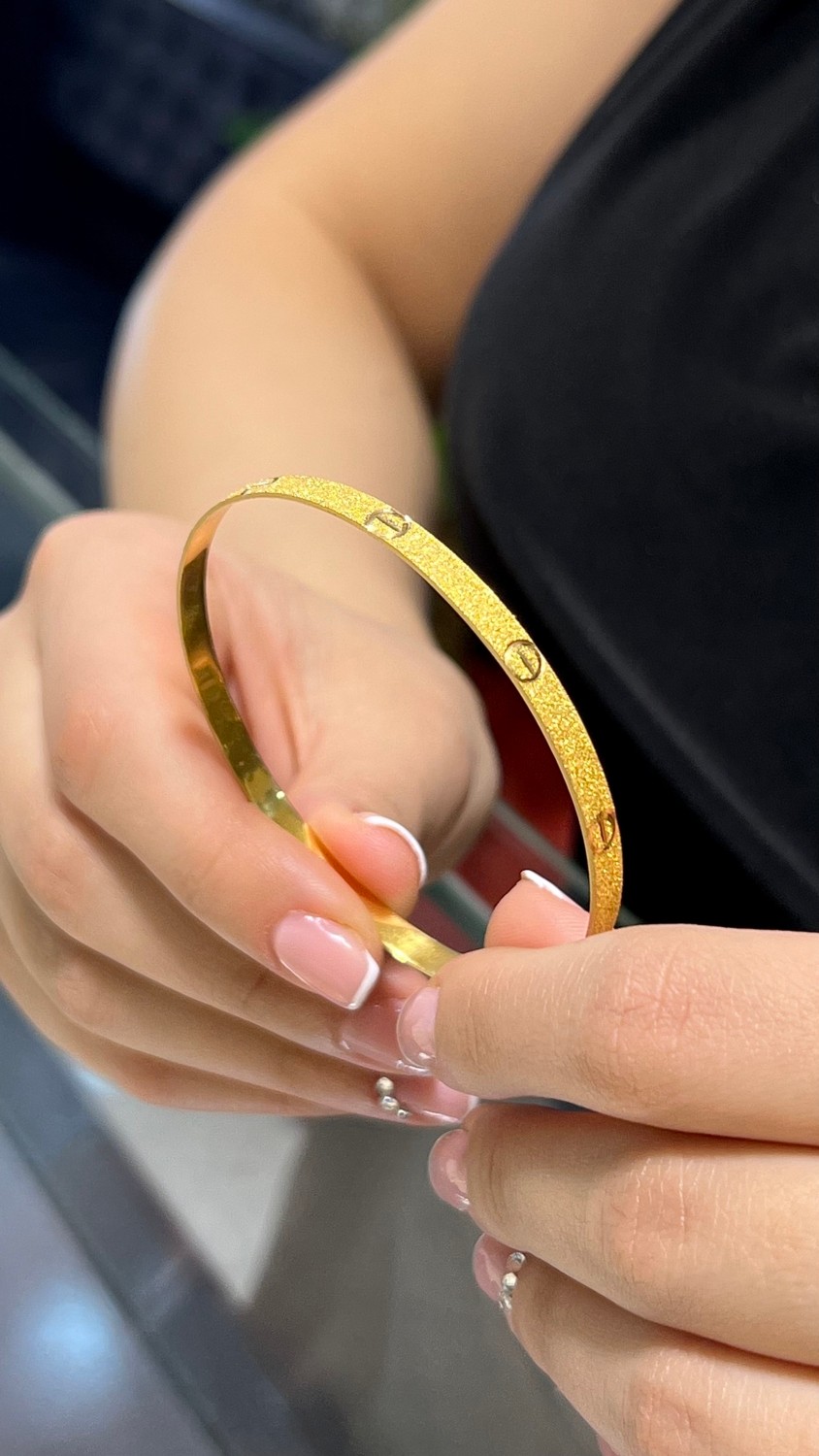 Kuyumcu Nurettin 15 Gr (gram) Simli Çivi Desenli Çöp Bilezik 22 Ayar Altın Yatırımlık İşçiliksiz