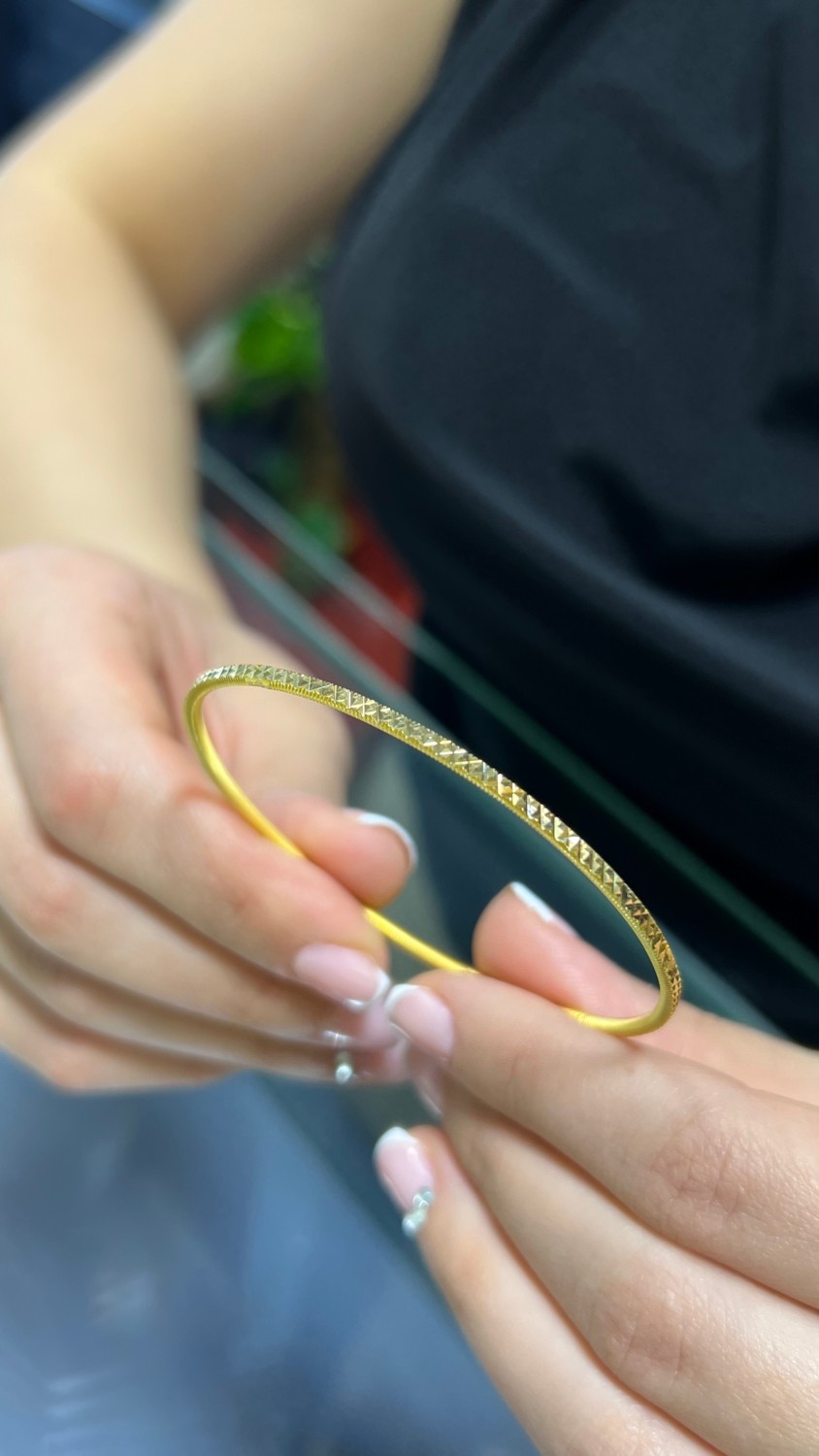 Kuyumcu Nurettin 20 gr (Gram) Cam Kırığı Ajda Bilezik 22 Ayar Altın