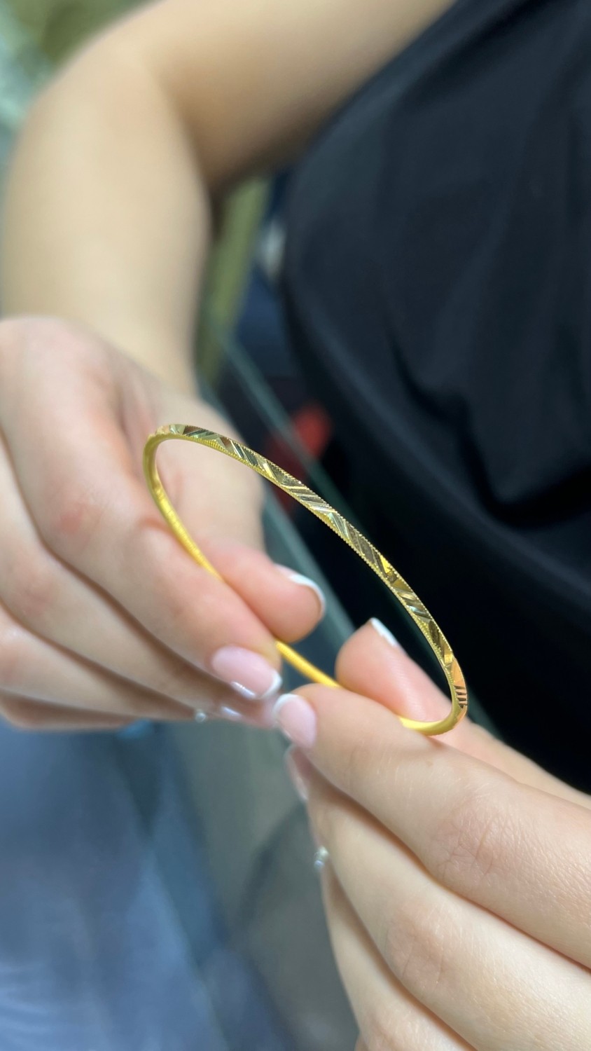 Kuyumcu Nurettin 15 gr (Gram) Yasemin Oluklu Ajda Bilezik 22 Ayar Altın