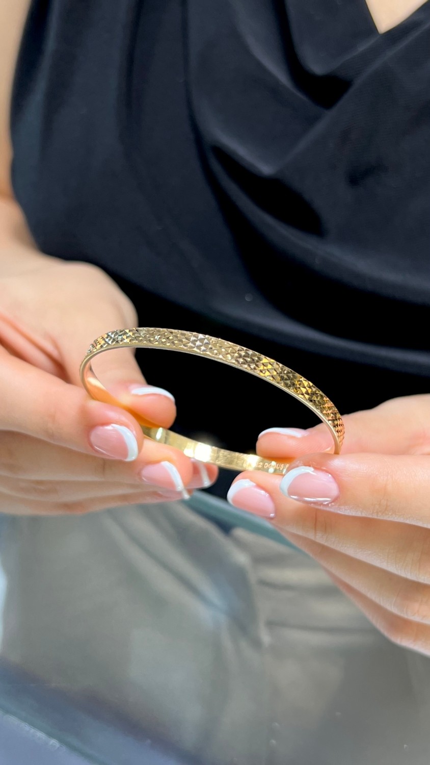 Kuyumcu Nurettin 10 gr (Gram) Yatırımlık Işçiliksiz Cam Kırığı Çöp Bilezik 22 Ayar Altın