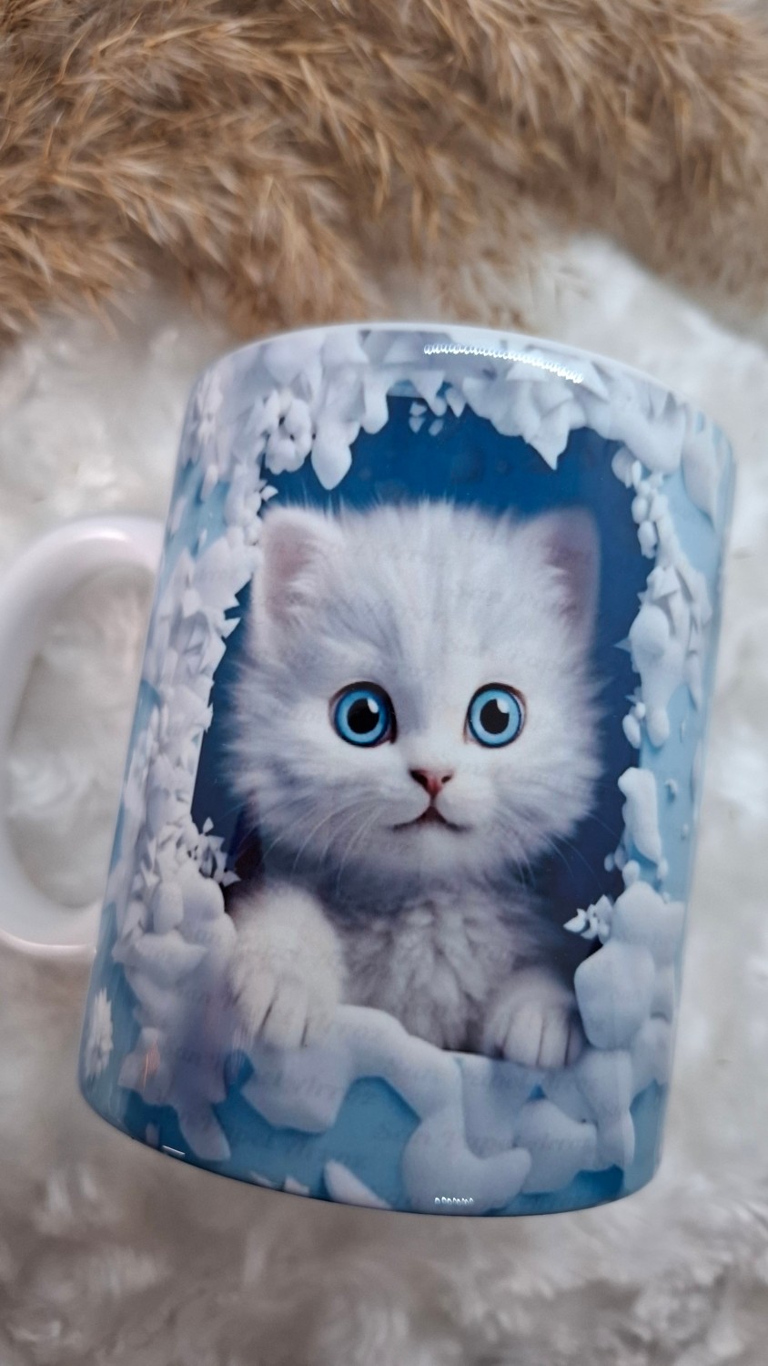 Serenity Kadın Kedi Figürlü Çelik Kolye Kupa Set görsel 5