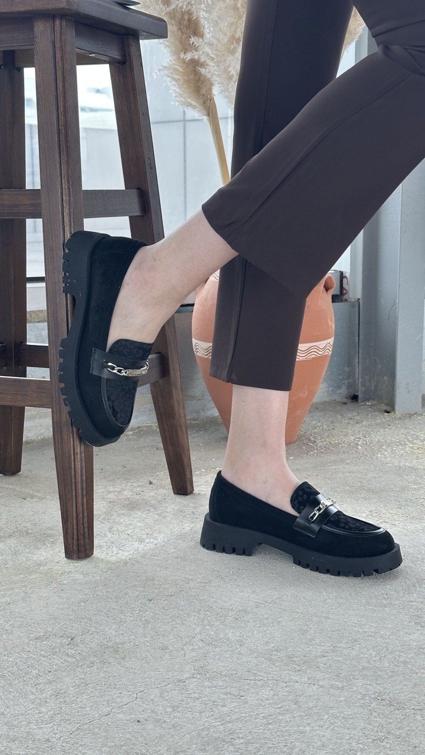 Letafia Brenda Leopar Desenli Loafer görsel 2