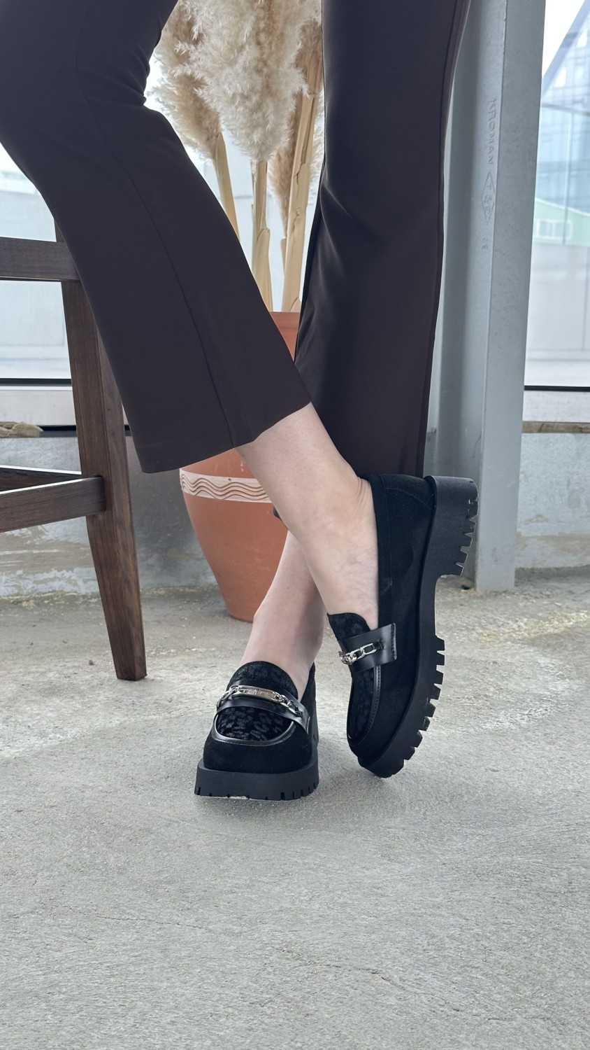 Letafia Brenda Leopar Desenli Loafer görsel 3