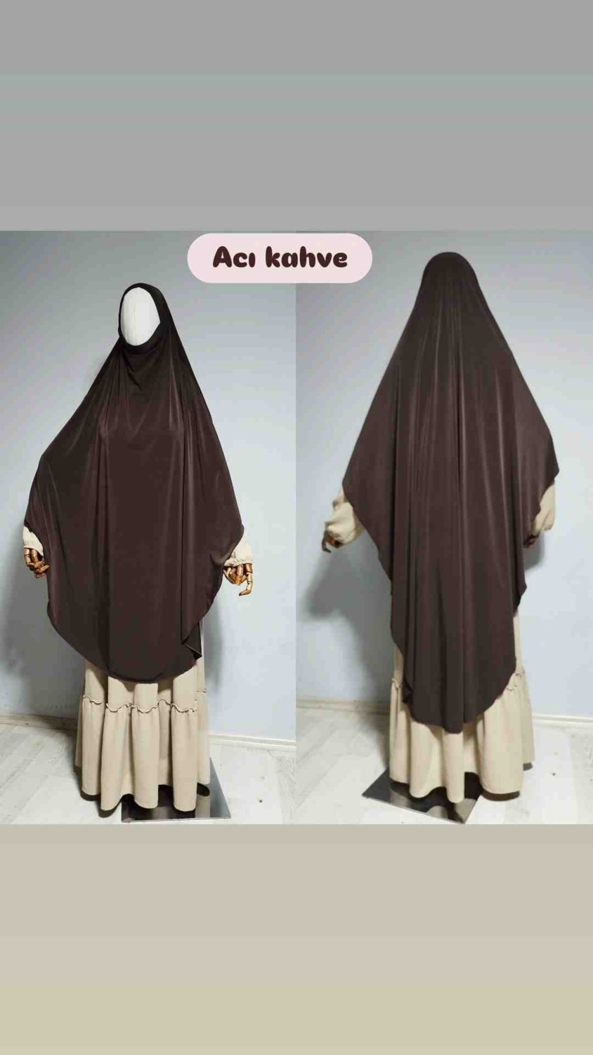 Ahrar Tesettür Tam Boy Sandy Sufle Khimar Hijab Eşarp Indigo