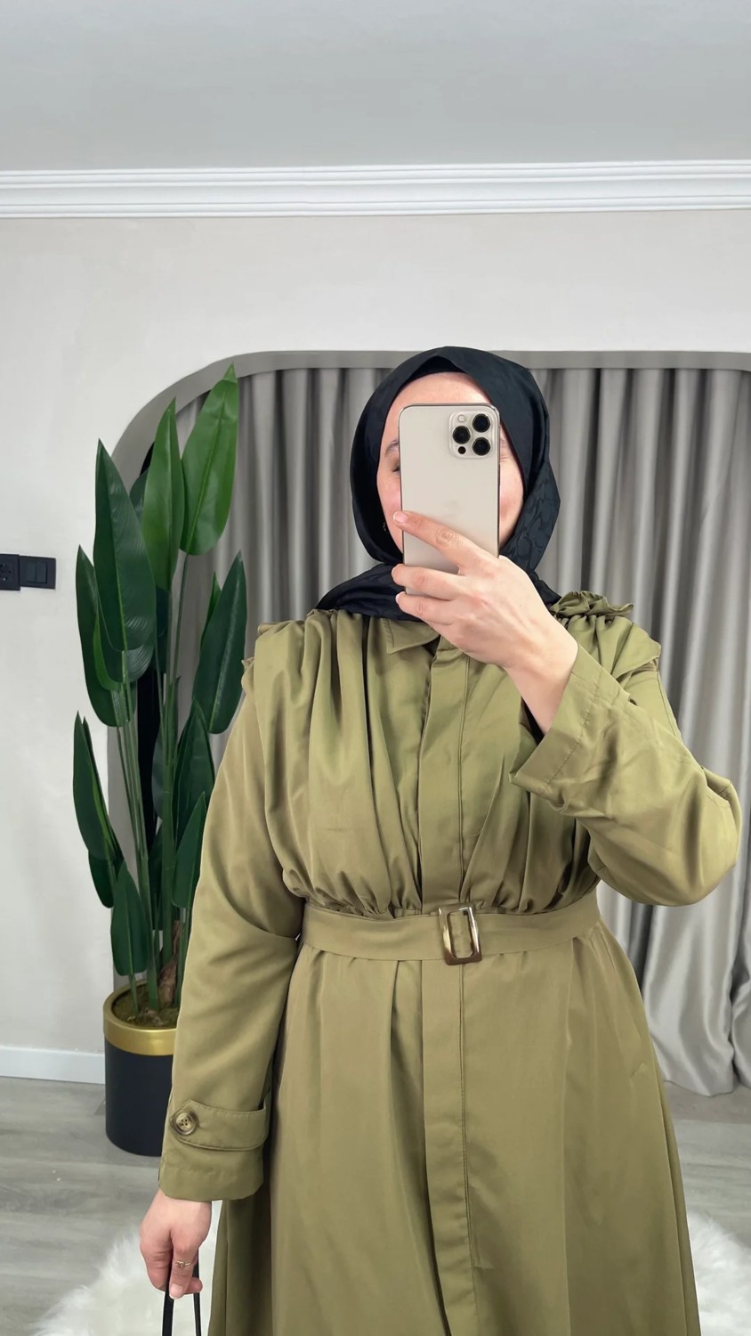 Demets Collection Yağmur Fırfırlı Özel Tasarım Trenç