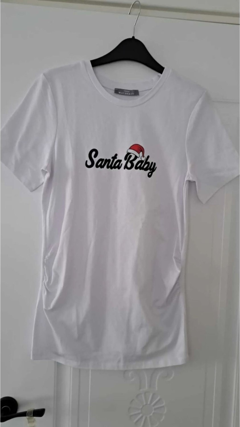 Meghan L.A Hamile Önü Baskılı Pamuklu Kumaş Tshirt görsel 2