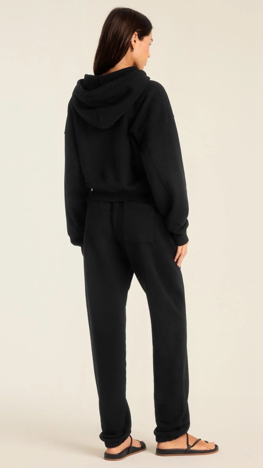Setoso Kadın Crop Fermuarlı Kapüşonlu Sweatshirt görsel 2
