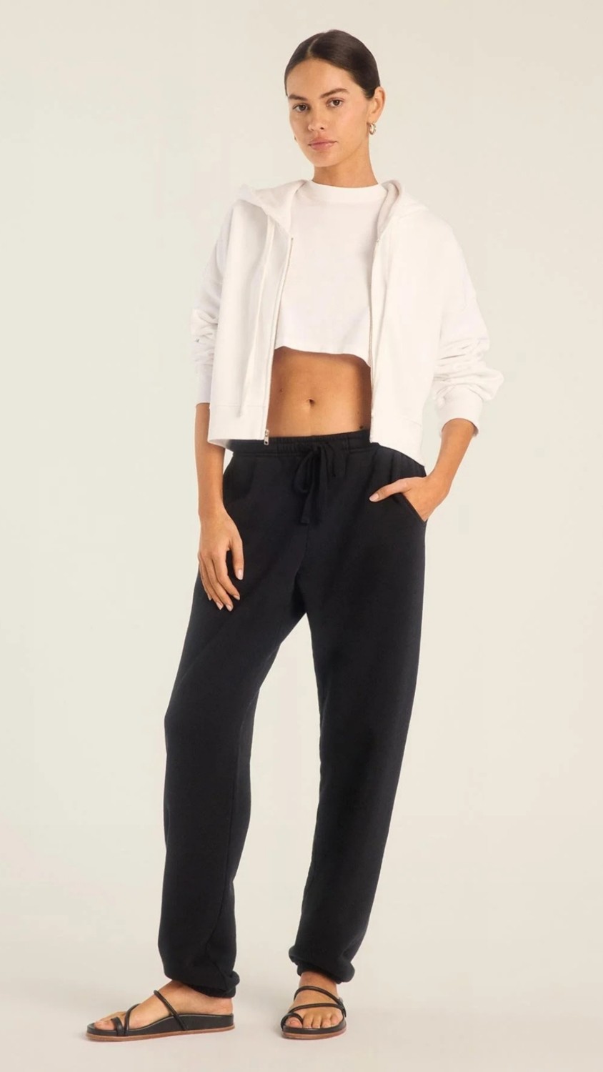 Setoso Kadın Crop Fermuarlı Kapüşonlu Sweatshirt