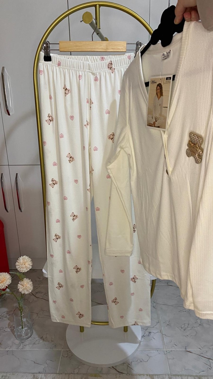 Bercan Baby Kaşkorse Patlı Düğmeli Pijama Takımı( DAR KALIPTIR 1 BEDEN BÜYÜK TERCİH EDİLEBİLİR) görsel 3