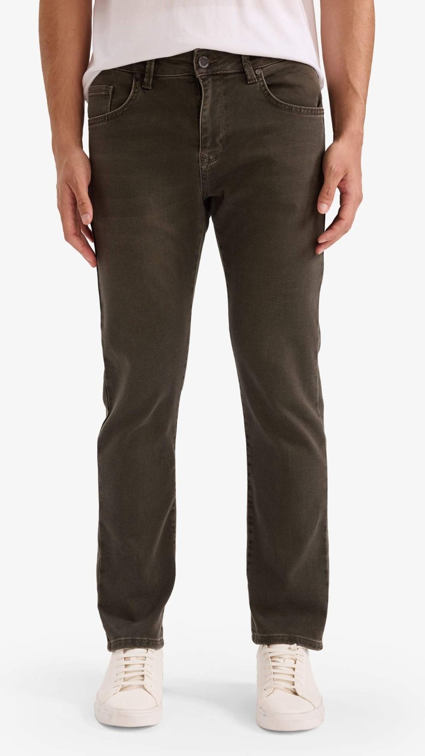 DeFacto Sergio Regular Fit Normal Bel Boru Paça Jean Pantolon G3235AX25AU görsel 3