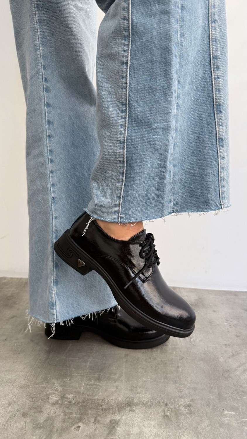 Luuq Shoes Apex Bağcıklı Rugan Kadın Oxford Ayakkabı görsel 5