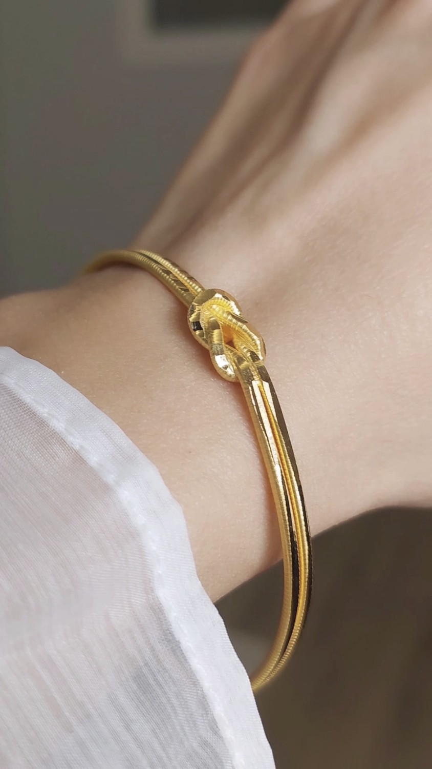 Aşk Düğümü 22 Ayar Yatırımlık 15 gr Altın Ajda Kadın Bilezik