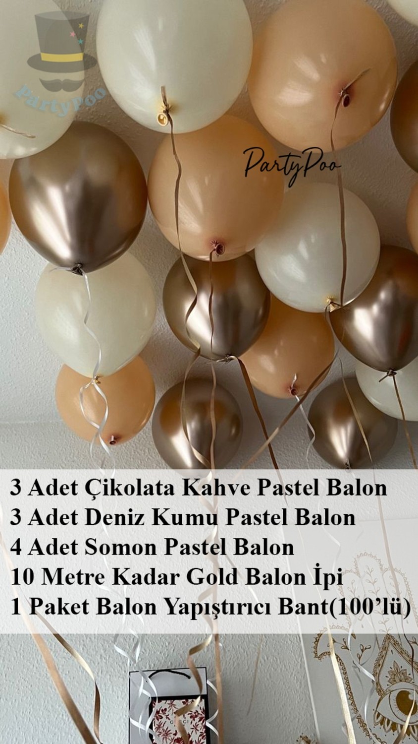 Feyza Design Çok Renkli Düz Balon Seti - Bekarlığa Veda ve Parti Süsleri