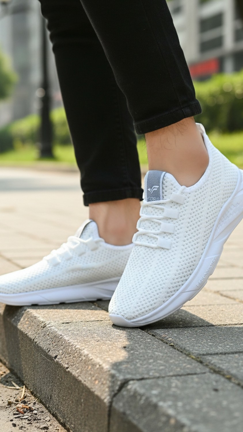 Fore Sport Erkek Fileli Triko Spor Ayakkabı Hafif Nefes Alabilen Bağcıklı Günlük Sneaker 23-313