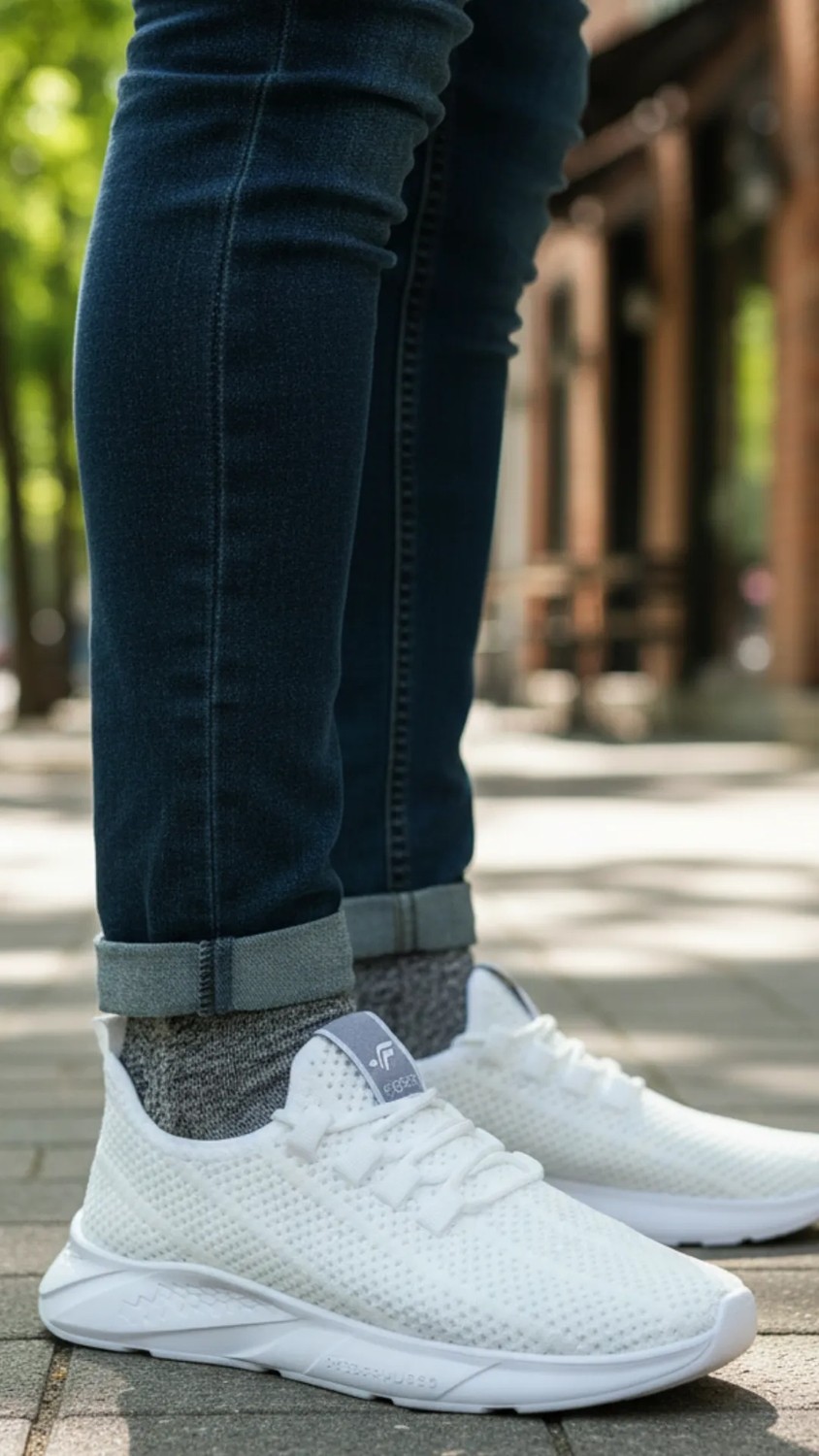 Fore Sport Erkek Fileli Triko Spor Ayakkabı Hafif Nefes Alabilen Bağcıklı Günlük Sneaker 23-313 görsel 2