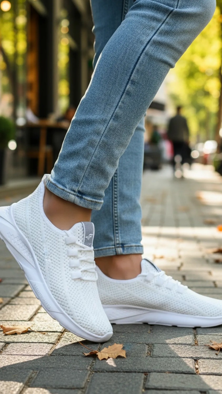 Fore Sport Erkek Fileli Triko Spor Ayakkabı Hafif Nefes Alabilen Bağcıklı Günlük Sneaker 23-313 görsel 3