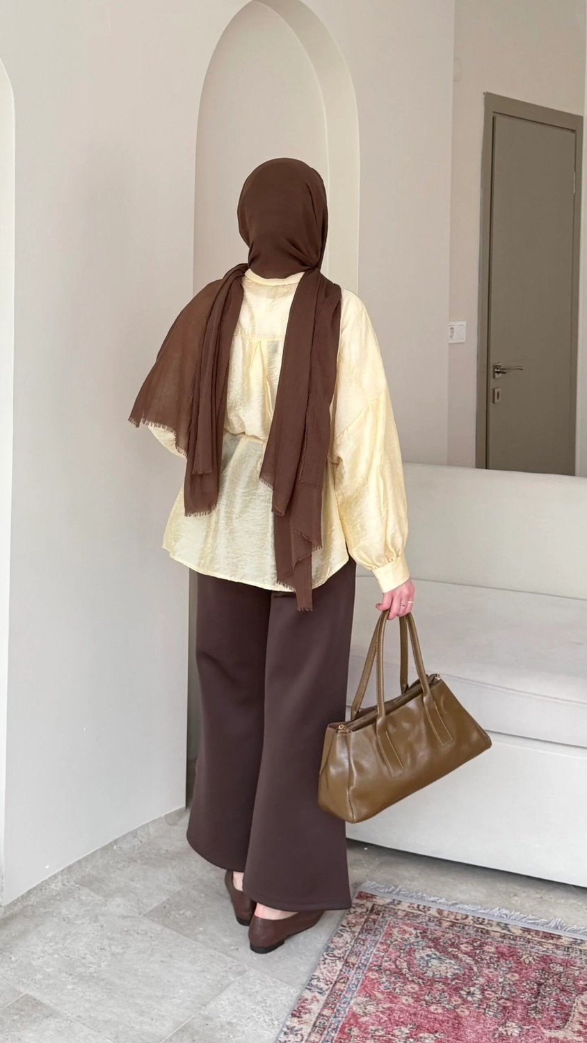 Miraydin Butik Kadın Bel Bağlamalı Tesettür Gömlek M1980 - Pembe görsel 6