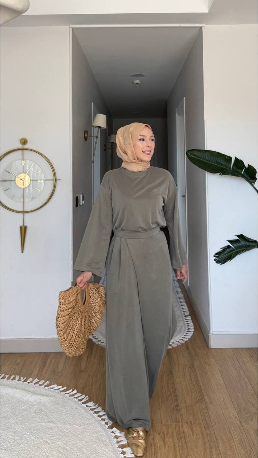 Salisburys Molly Nelly Kadın Asimetrik Kesim Pantolonlu Rahat Takım görsel 2