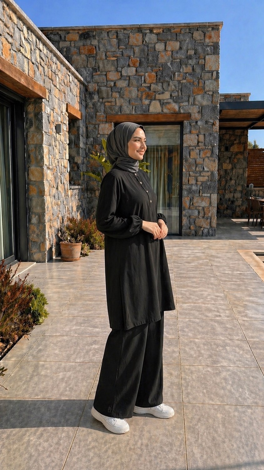 Leyo Tekstil Tunik Pantolon Takım
