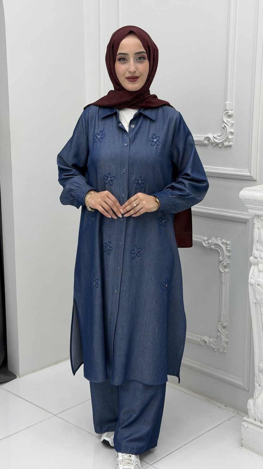 Rumo Beren Takım Indigo görsel 3