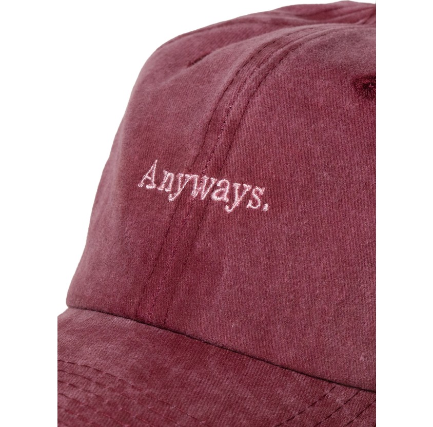Nome Studio Nakışlı Bej Şapka Anyways Minimal Streetwear ve Kahve Yazı Nakışlı Pamuklu Şapka görsel 8