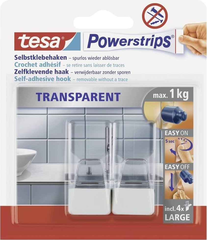 OEM Powerstrips Şeffaf Askı, Beyaz