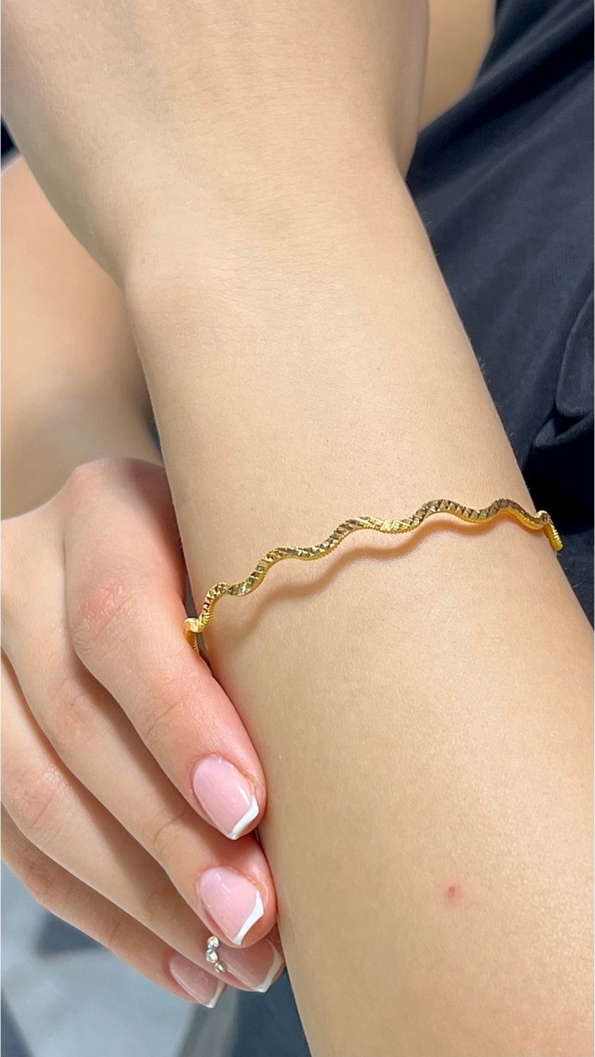 Kuyumcu Nurettin 8 gr (GRAM) Yatırımlık Işçiliksiz Cam Kırığı Ajda Bilezik 22 Ayar Altın