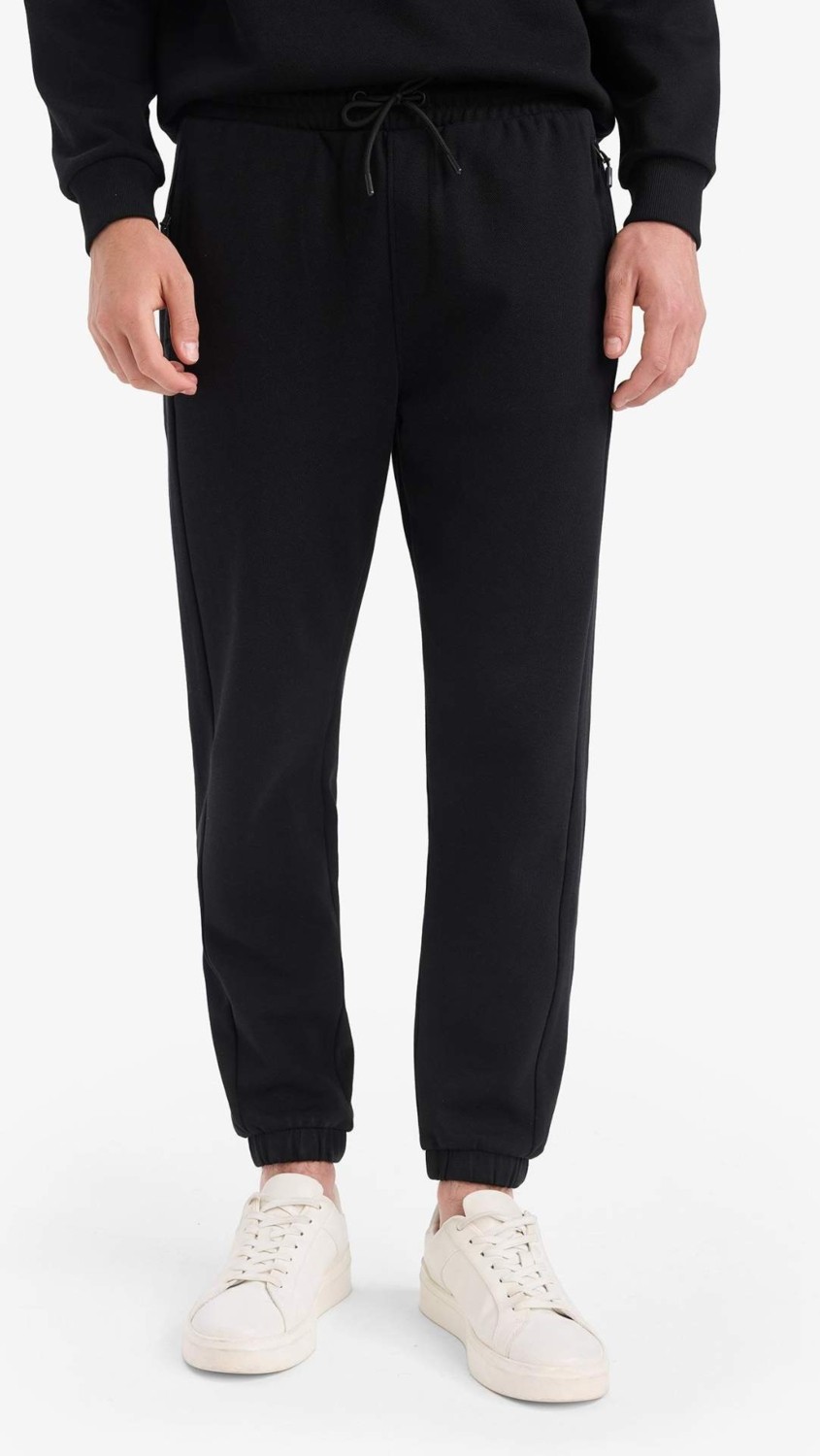 DeFacto Slim Fit Dar Kesim Fermuar Cepli Pike Eşofman Altı D5258AX25AU görsel 5