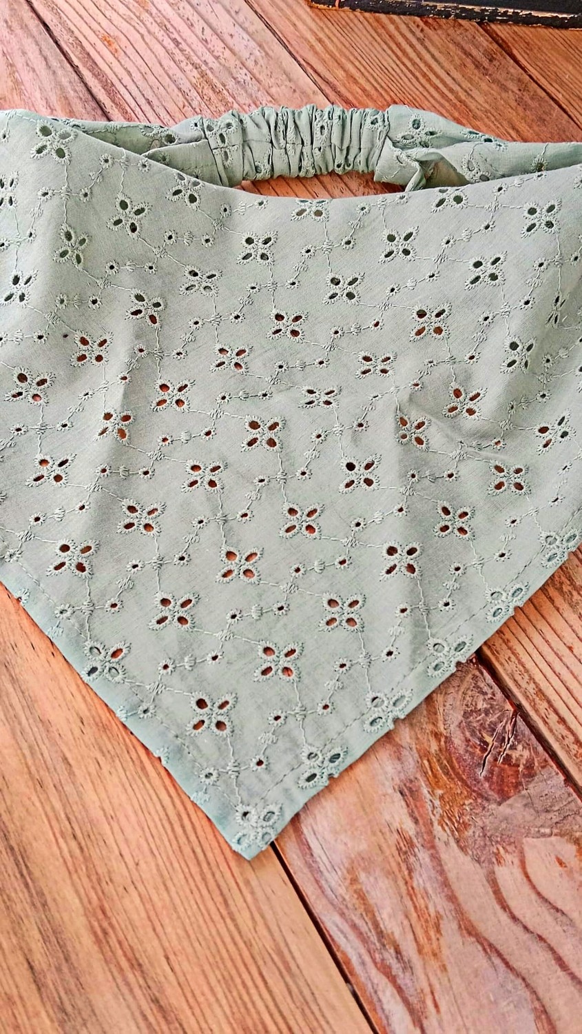 Mufin Collection Siya Brode Fisto Lastikli Bandana | Doğal Pamuk Saç Bandı