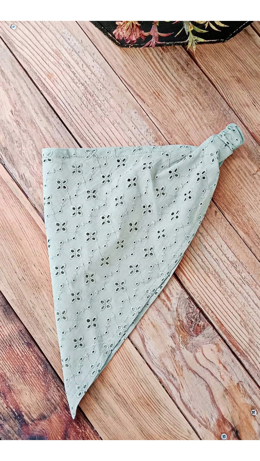 Mufin Collection Siya Brode Fisto Lastikli Bandana | Doğal Pamuk Saç Bandı görsel 3