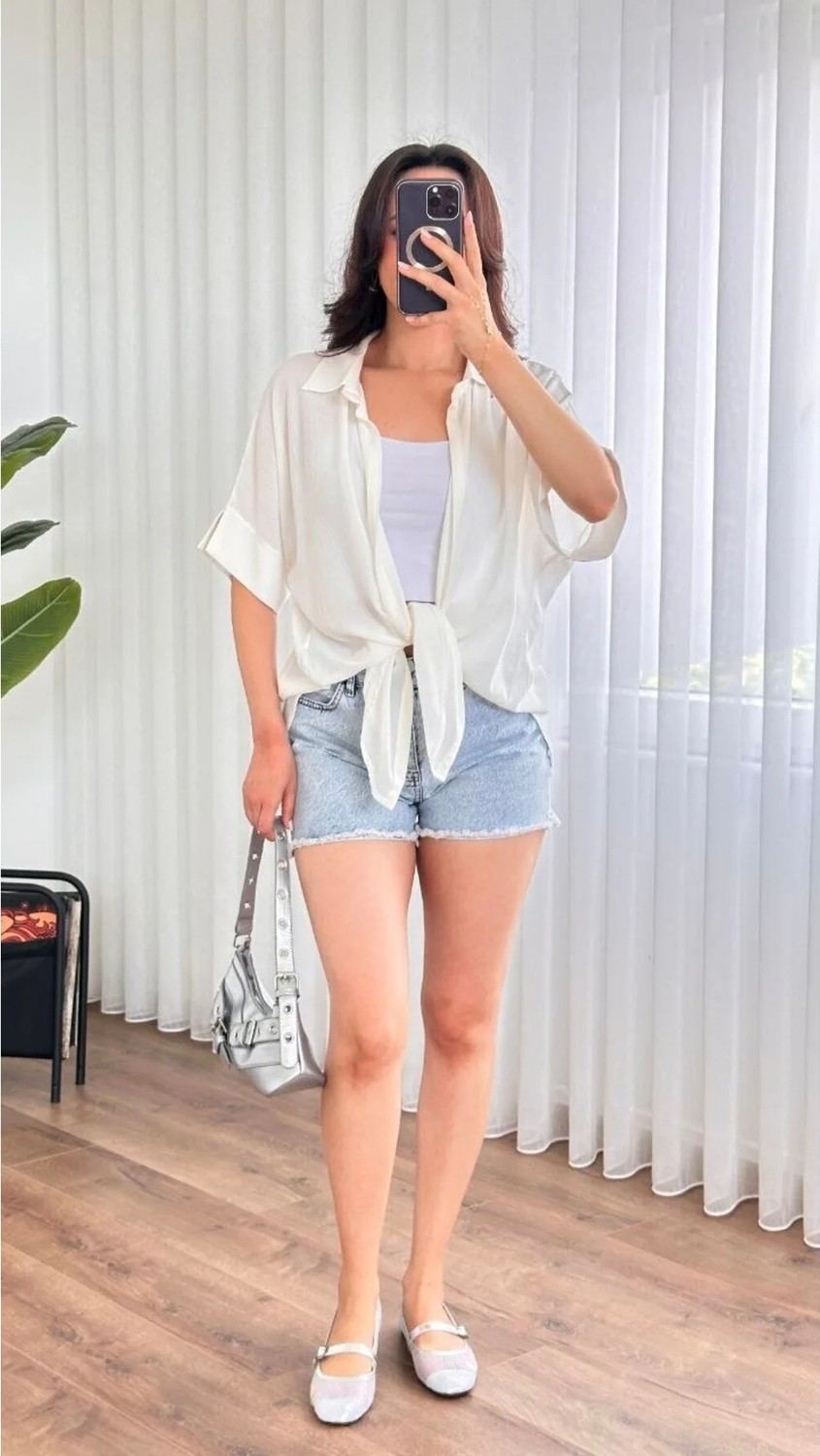 Afili Butik Standart Beden %100 Viskoz Yan Yırtmaçlı Kısa Kollu Kadın Kimono görsel 2