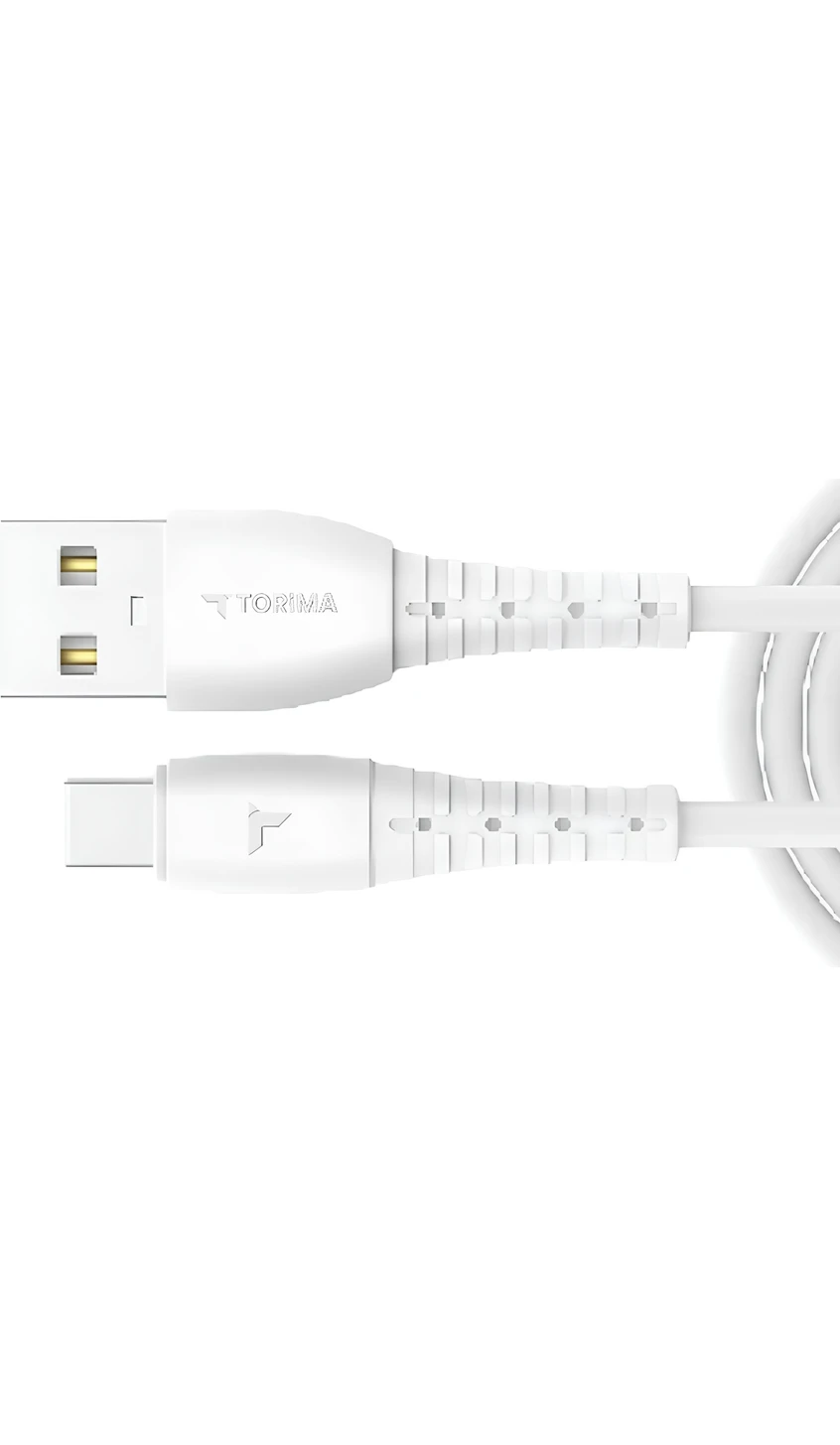 Resim Torima Tcb-02 USB To Type-C 2m Şarj Data Kablo Beyaz 