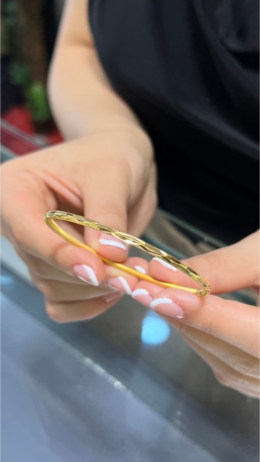 Kuyumcu Nurettin 9 Gr (Gram) Yatırımlık Işçiliksiz Baklava Dilimi Ajda Bilezik 22 Ayar Altın