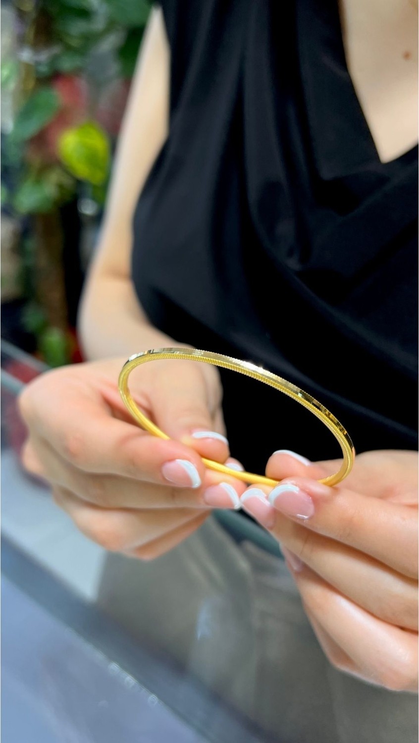 Kuyumcu Nurettin 11 Gr 22 Ayar Altın Oluklu Ajda Bilezik, Beden 54- 56-58-60-62-64-66-68-70 , Işçiliksiz Yatırımlık