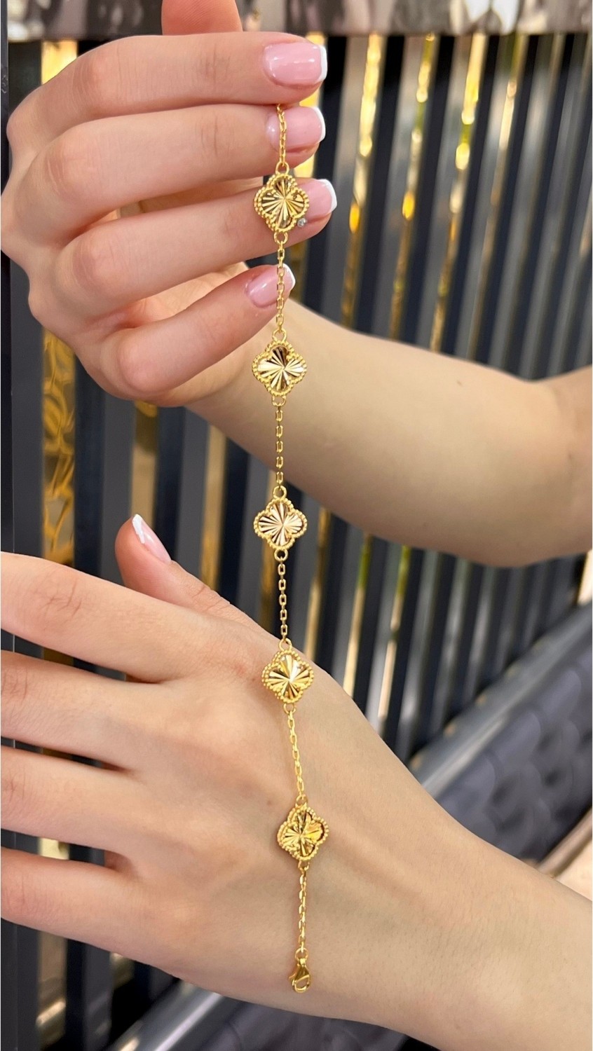 Kuyumcu Nurettin 6,50 gr (Gram) 5 Yonca Kunye (916)22 Ayar Altın