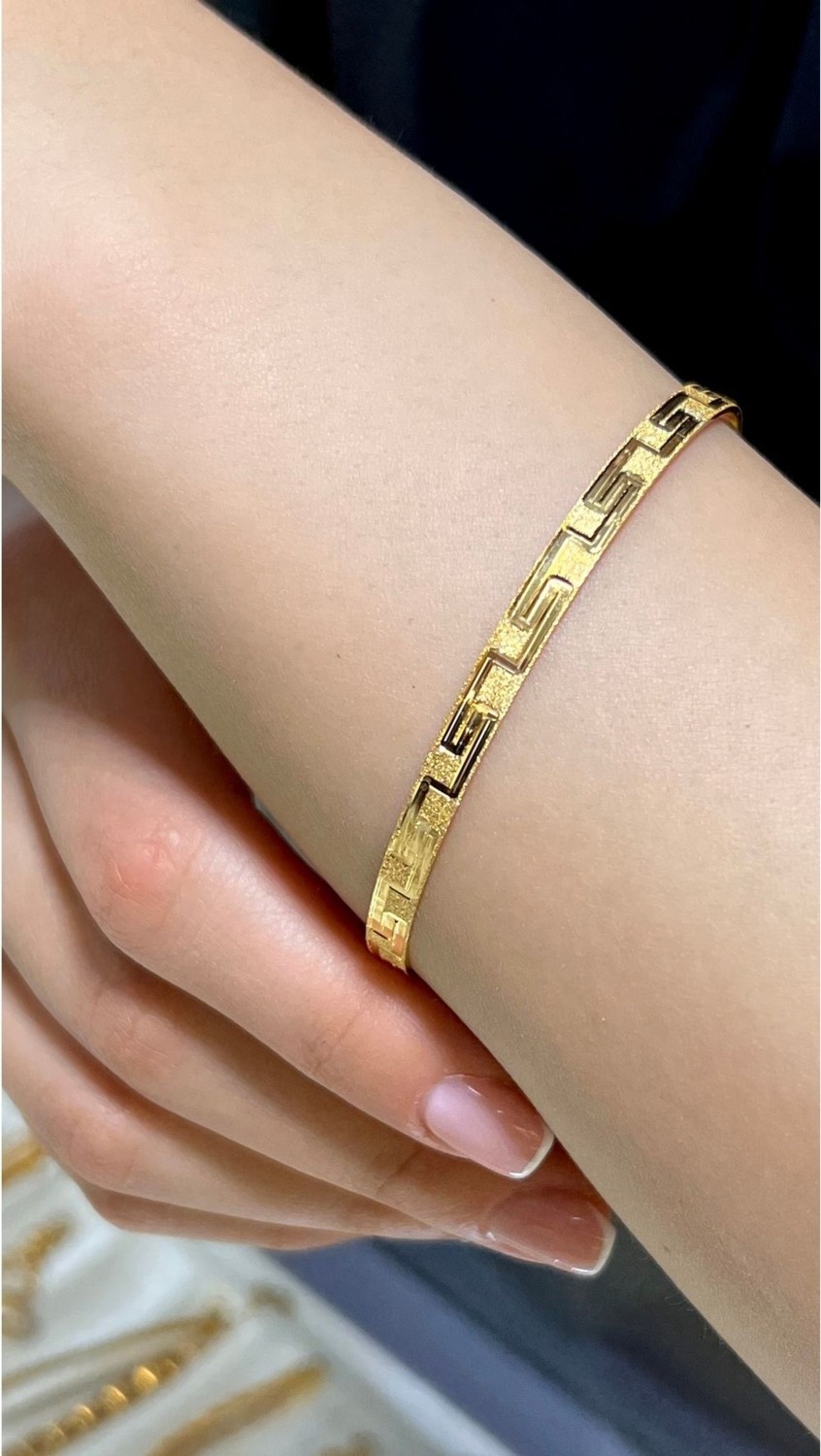 Kuyumcu Nurettin 8 gr (Gram) Grekli Kibrit Çöpü Bilezik Yatırımlık Işçiliksiz 22 Ayar Altın