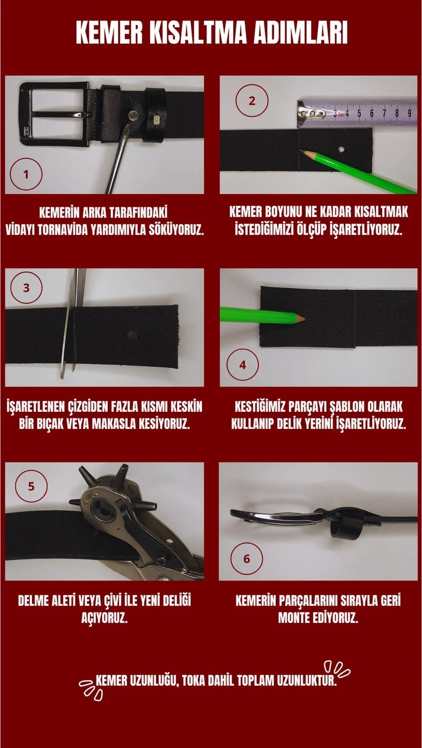 Lugmo Deri Kemer 4 cm Siyah Manda Derisi Modern Stil Erkekler İçin Dayanıklı görsel 8