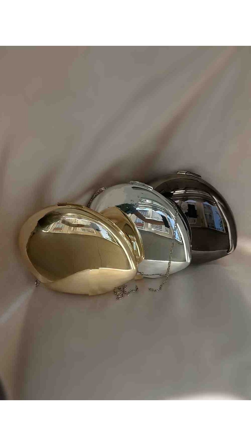 Hegef Bag Kadın Antrasit Siyah Damla Model Metal Ekstra Zincirli Özel Gün Davet Abiye Portföy Çanta görsel 8