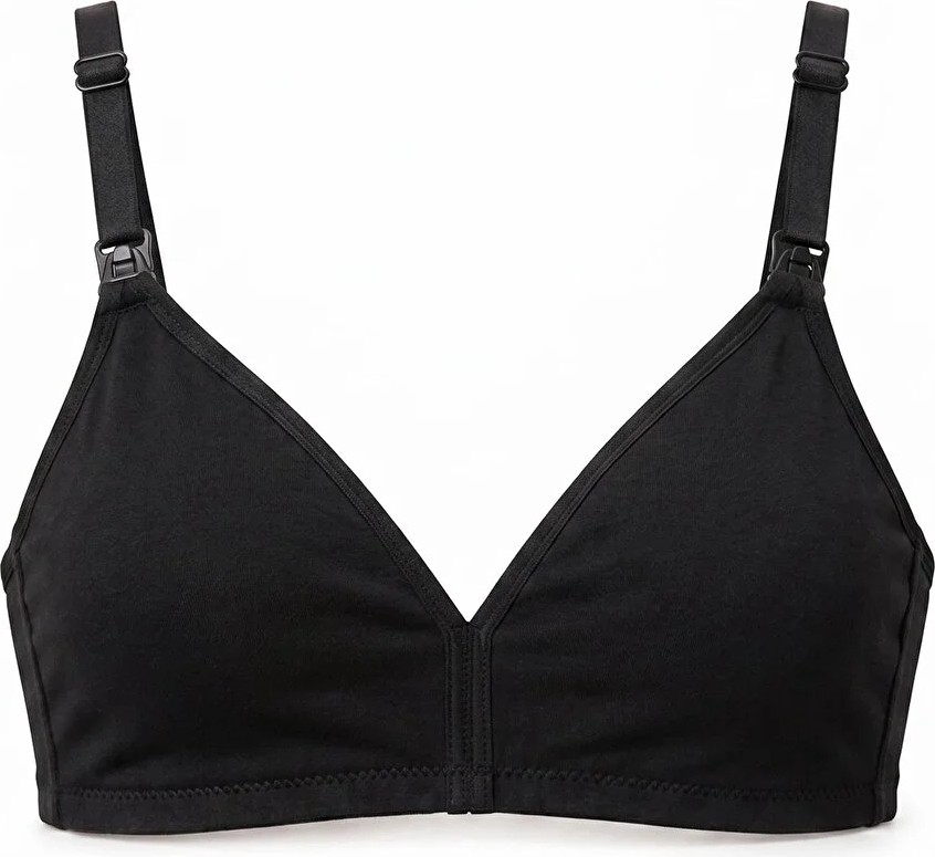 Baby Mom Anne Kapsız Emzirme Sütyeni Dantel Yaka Strappy görsel 2