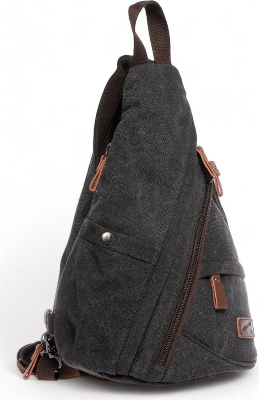 C-Active Kanvas Siyah Unisex Sırt Çantası CTV1276 görsel 2