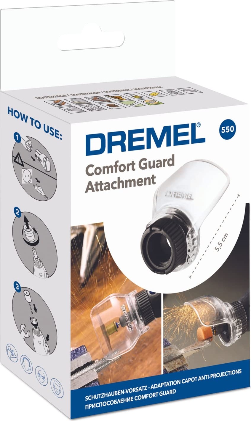 Die Grup Dremel 550 Konfor Koruma Bağlantı Parçası, Toz Parçaları ve Kıvılcımlara Karşı Koruma, 4'lü görsel 2