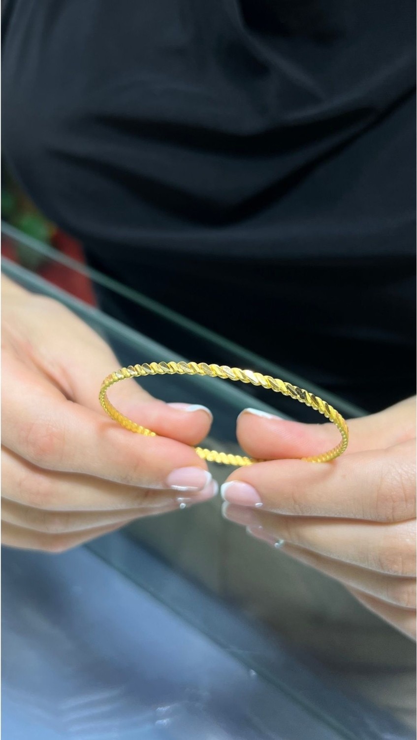 Kuyumcu Nurettin 12 gr (Gram) Iki Telli Adana Burma Bilezik 22 Ayar Altın