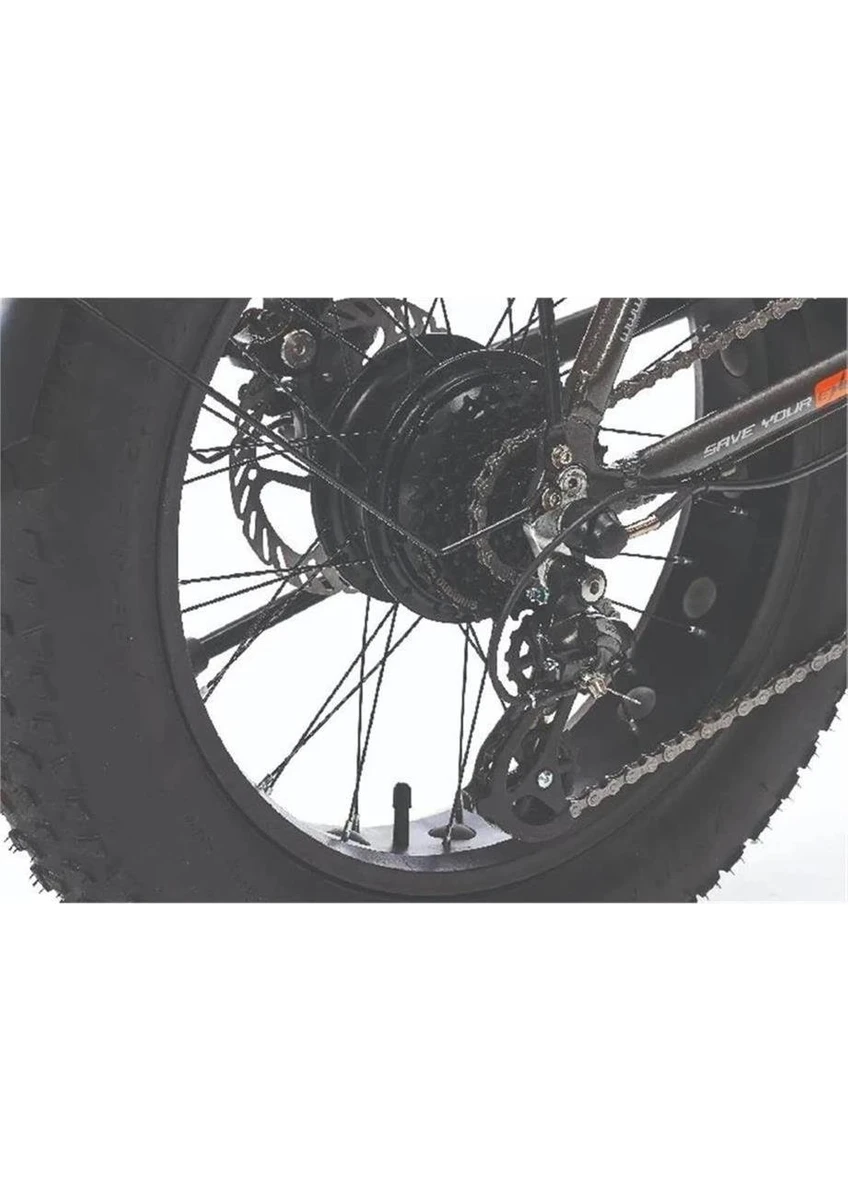 Corelli Vonıq Eco Fat Bıke Elektrikli Katlanır Bisiklet 42CM Md 20 Jant 7 Vites Black görsel 3