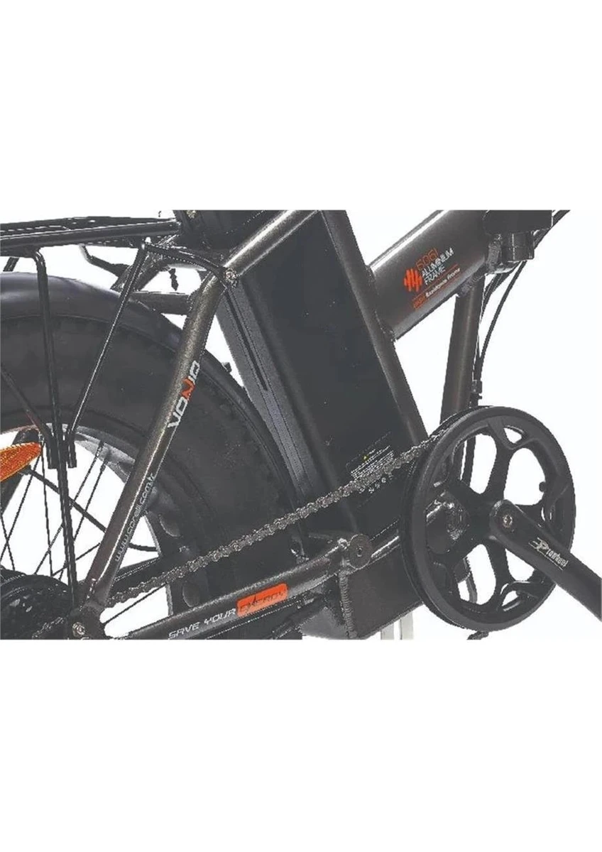 Corelli Vonıq Eco Fat Bıke Elektrikli Katlanır Bisiklet 42CM Md 20 Jant 7 Vites Black görsel 5